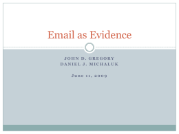 Email Evidence