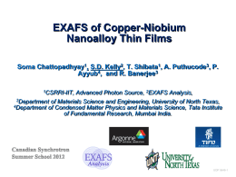 EXAFS of Copper-Niobium Nanoalloy Thin Films