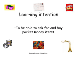 Learning intention - Dane Court Grammar School