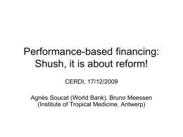 Performance-based financing