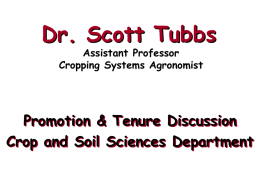 Dr. Scott Tubbs - UGA Crop & Soil Sciences