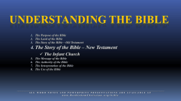 Understanding The Bible - Bethlehem Christian Church
