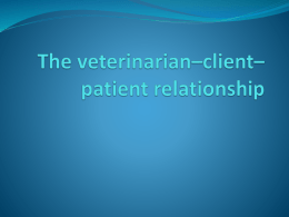 The veterinarian–client–patient relationship