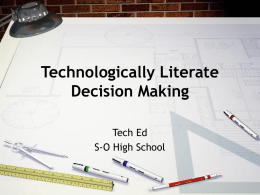 Technologically Literate Decision Making