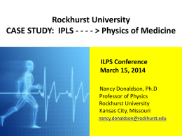 Physics of Medicine (POM) Program: An Application of