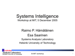 Systems Intelligence