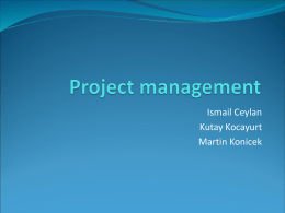Project management - Univerzita Karlova v Praze