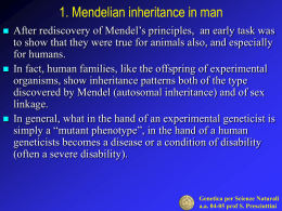 Mendelian inheritance - Center of Statistical Genetics