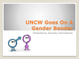 UNCW Goes On A Gender Bender