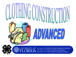 Clothing Construction - Florida 4-H