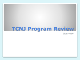 TCNJ Program review