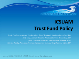 Trust Fund Policy - California State University