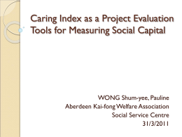 Caring Index as a Project Evaluation Tools for Measuring