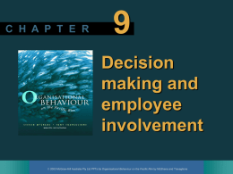 Decision Making and Employee Involvement