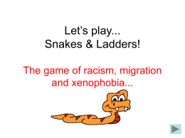 The game of racism, migration and xenophobia