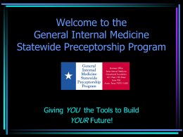 Welcome to the General Internal Medicine Statewide