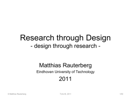 Research through Design