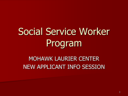 Social Service Worker Program