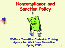Noncompliance and Sanction Policy