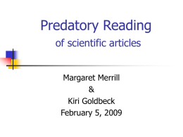 Predatory Reading