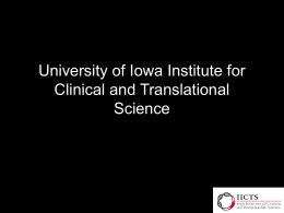 University of Iowa Institute for Clinical and