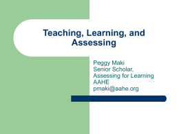Teaching, Learning, and Assessing