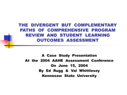 THE DIVERGENT BUT COMPLIMENTARY PATHS OF …