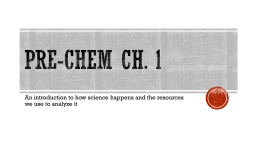 Pre-Chem ch. 1