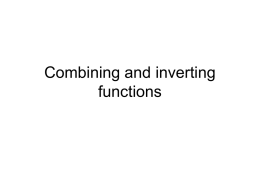 Combining and inverting functions