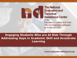 Engaging Students Who Are At Risk Through Instruction To
