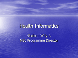 Health Informatics - دانشکده مهندسي پزشکي
