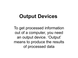 Output Devices - Barbados SDA Secondary