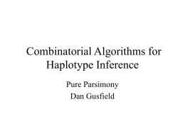 Combinatorial Approaches to Haplotype Inference