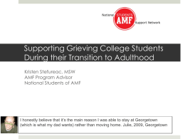 College Student Grief: Issues and a Practical Approach