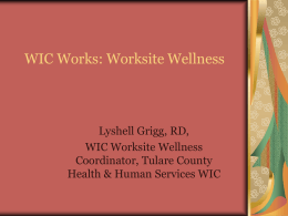 Well WIC Worksite - California WIC Association