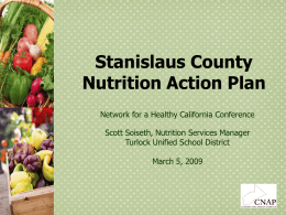 Stanislaus County Nutrition Action Plan