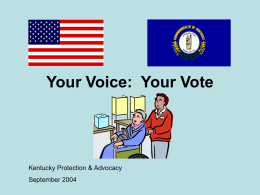 Your Voice: Your Vote
