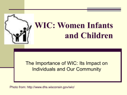 WIC: Women Infants and Children