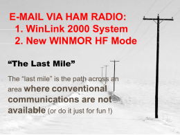Last Mile Communications Using Digital Radio Technologies