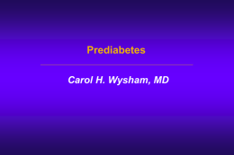 Prediabetes - Gonzaga University