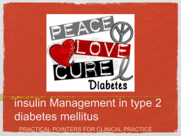 insulin Management in type 2 diabetes mellitus