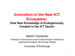 How New Knowledge is Endogenously Created in the New ICT