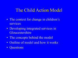 Children’s Services – The Context for Change
