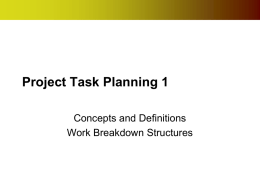 Project Task Planning 1 - Arizona State University