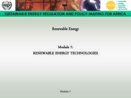 Regulation and sustainable energy