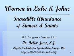 Women in Luke - Catholic Resources