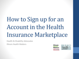 How to Sign up for an Account in the Health Insurance