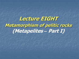 Lecture notes on Metamorphic Petrology