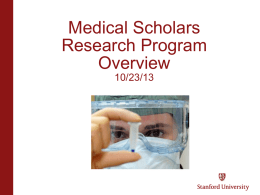 Medical Scholars Research Program