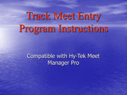 Track Meet Entry Program - Lewiston Consolidated School